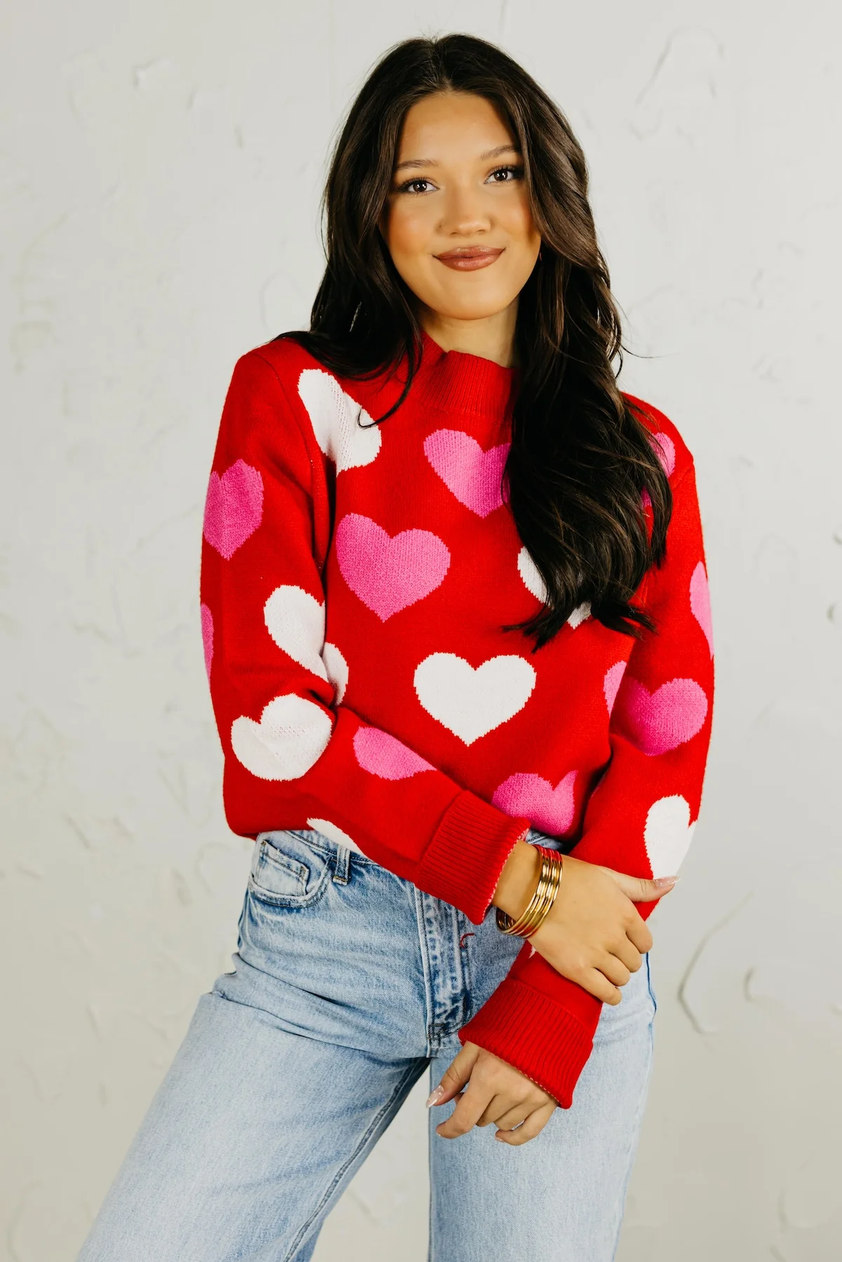 The Leila Heart Mock Neck Sweater - Image 4