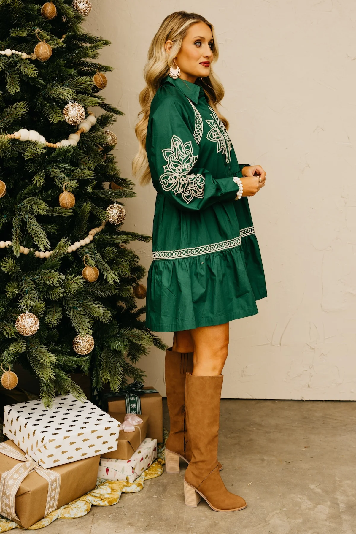 The Lennie Embroidered Button-Down Dress - Image 12