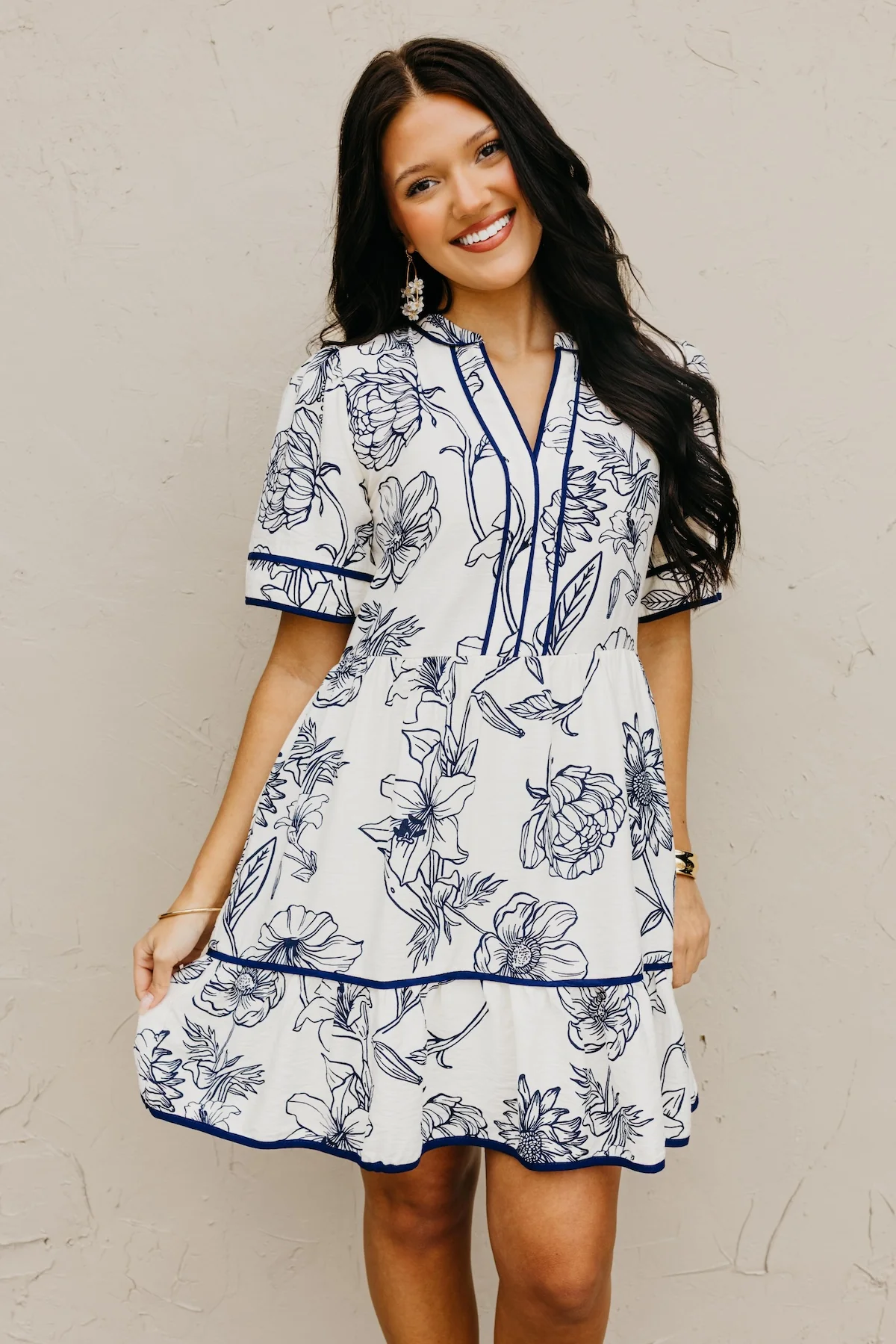 The Leo Piping Detail Mini Dress - Image 4