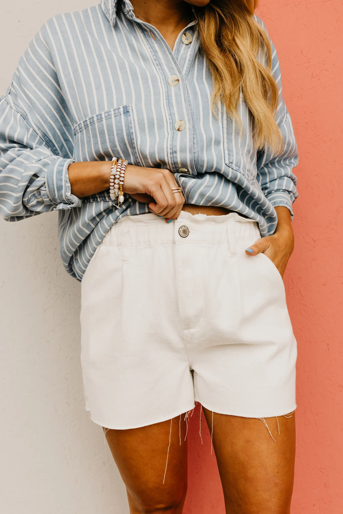 Wishlist | The Leonel Paperbag Distressed Denim Shorts - Image 3