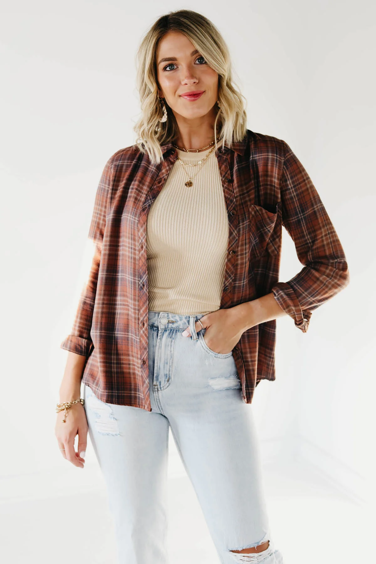 The Liliana Plaid Button Down - Image 4