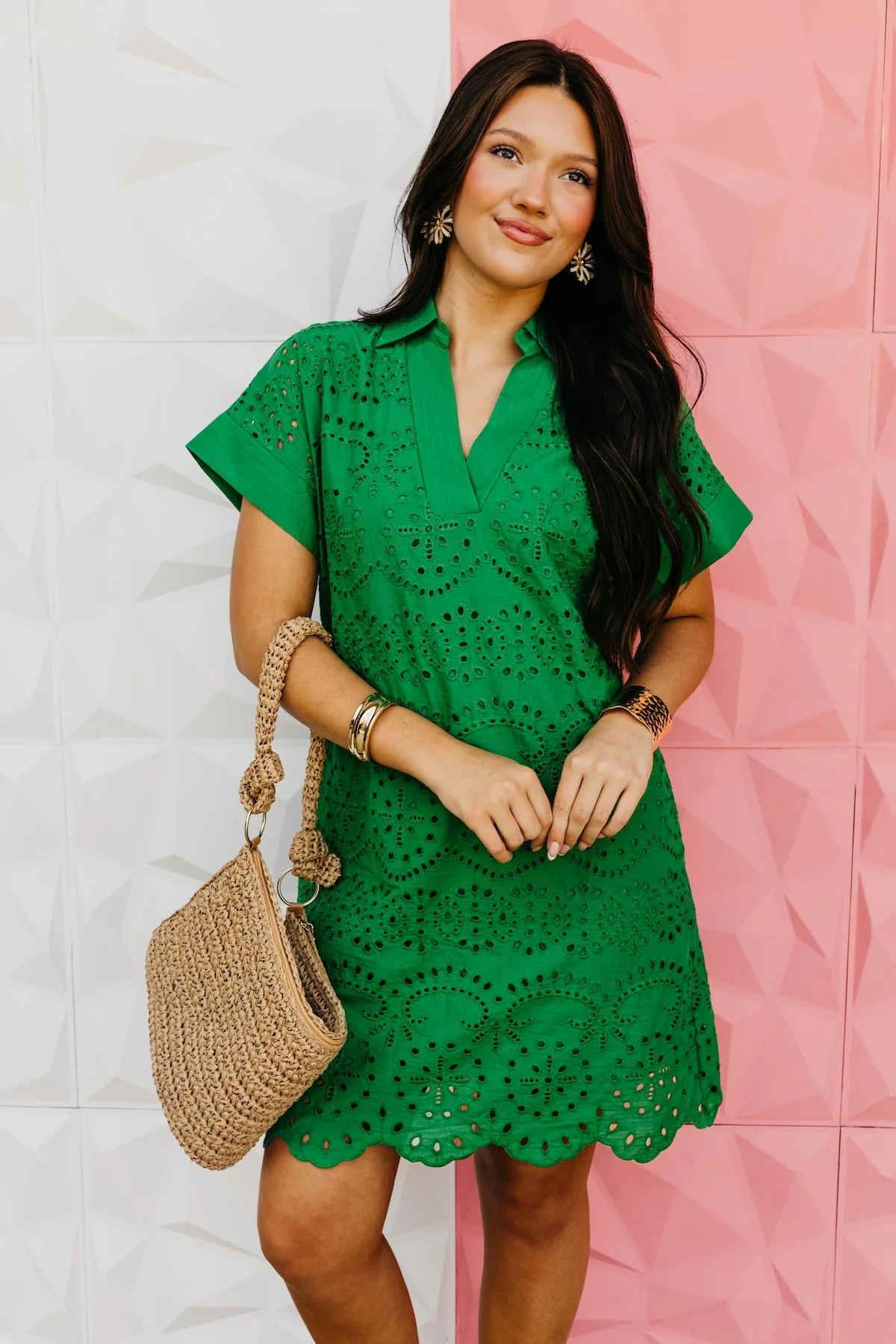 The Lilliana Eyelet Mini Dress - Image 4