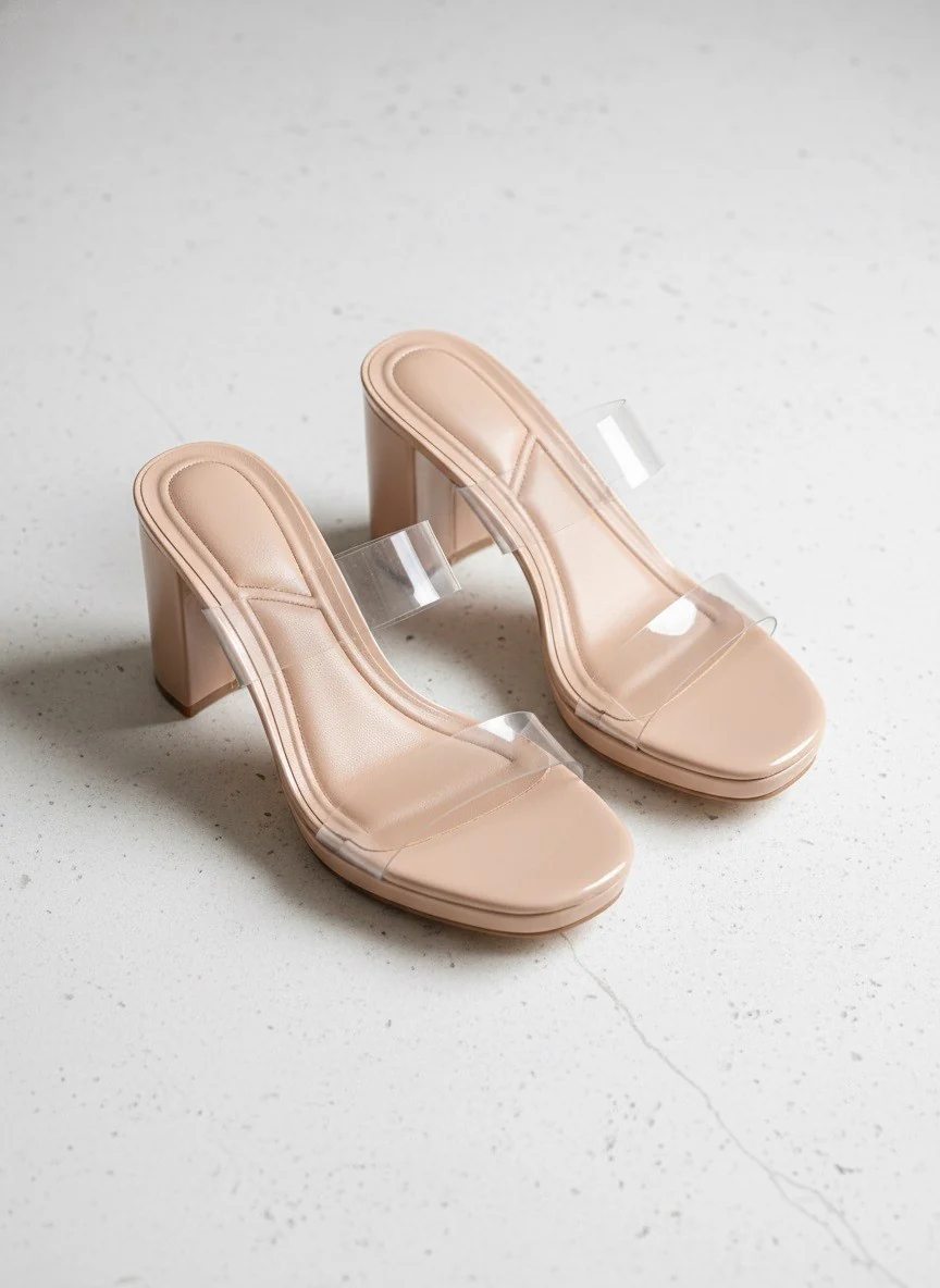 The Lily Clear Block Heel - Image 2