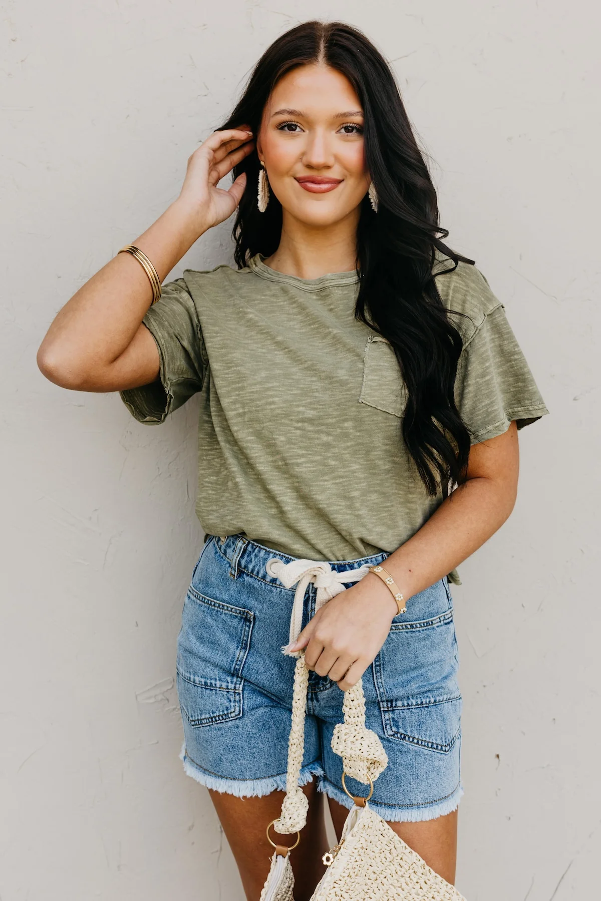 The Lola Raw Edge Exposed Seam Tee - Image 3