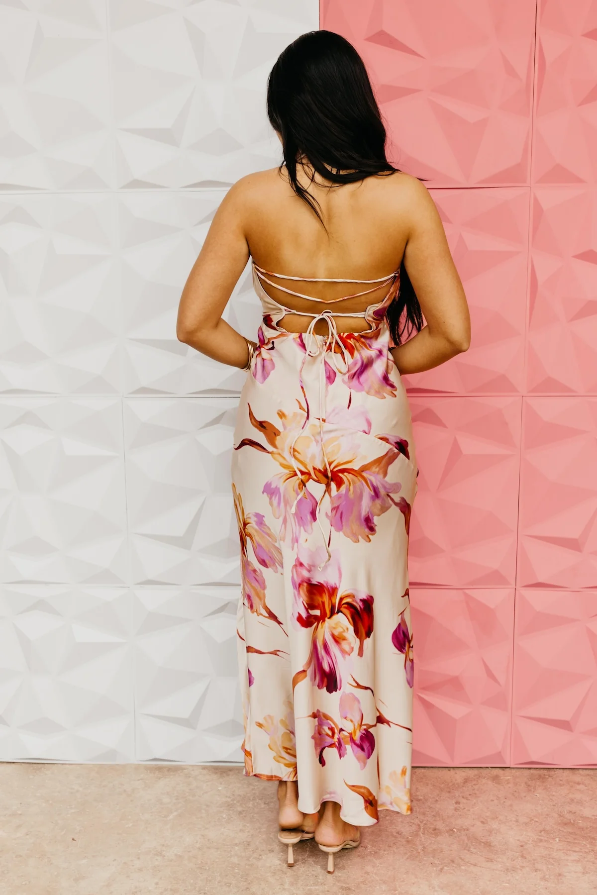 The London Draped Halter Maxi Dress - Image 4