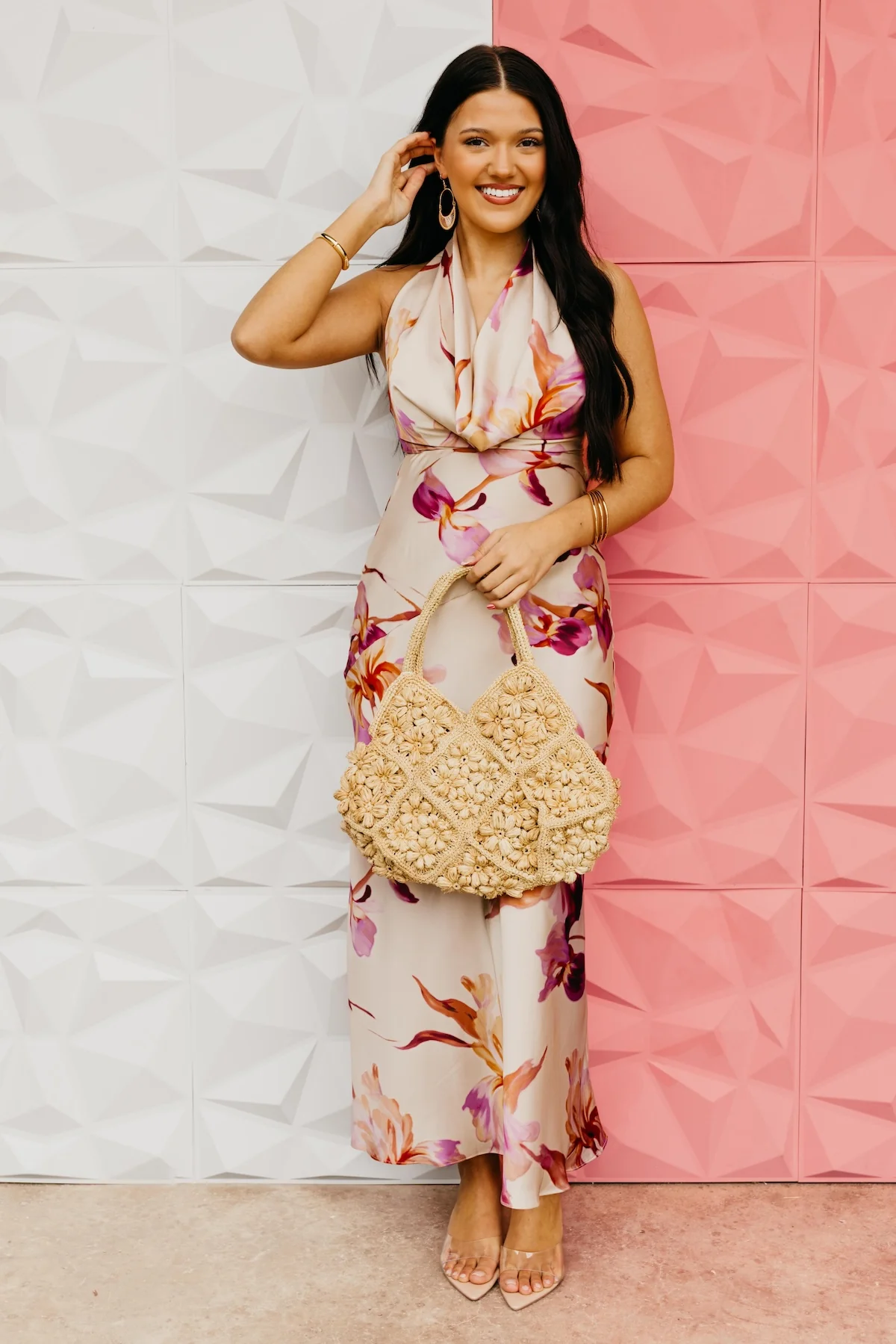 The London Draped Halter Maxi Dress - Image 6