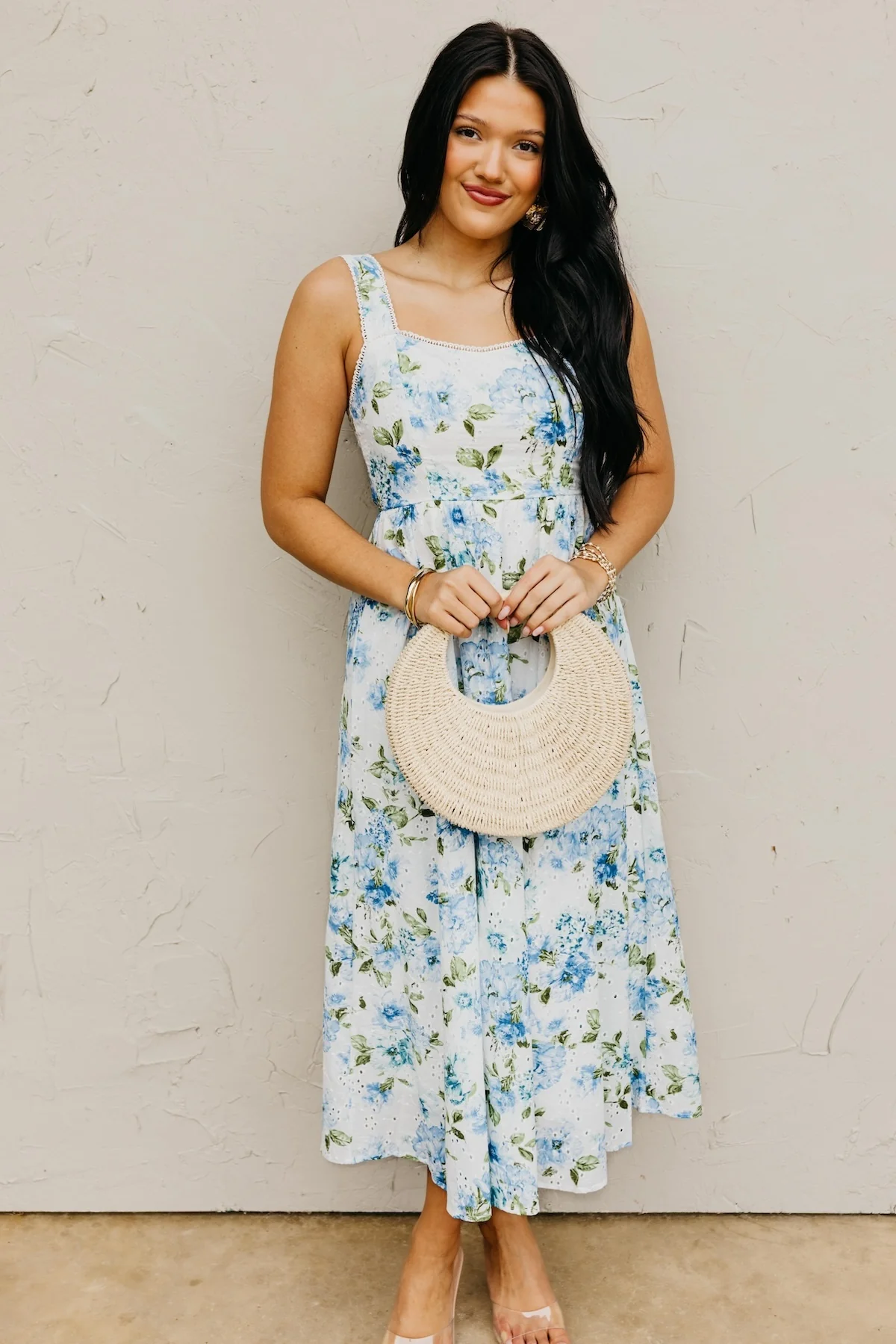 The Lorenzo Floral Eyelet Midi Dress - Image 2