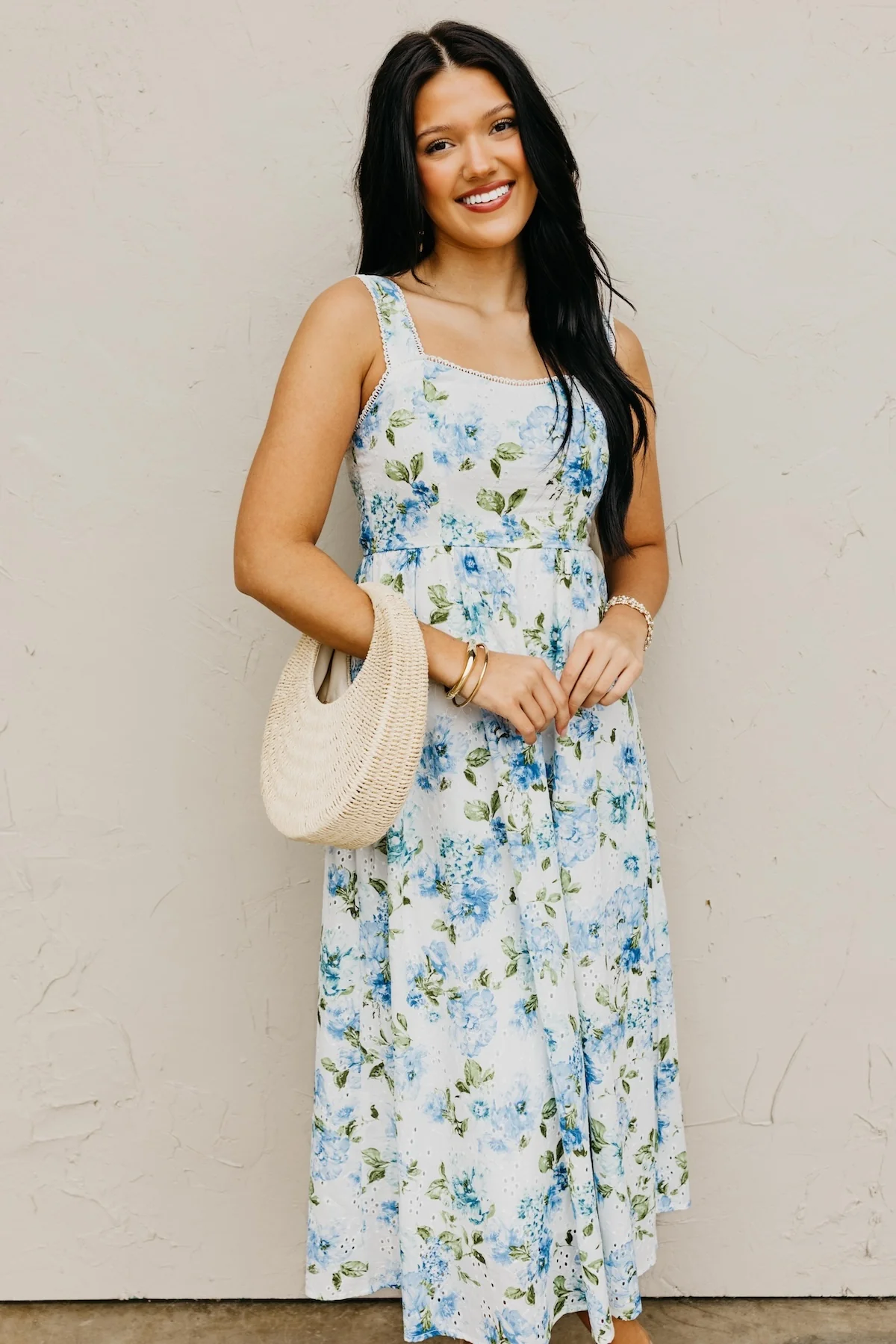 The Lorenzo Floral Eyelet Midi Dress - Image 3
