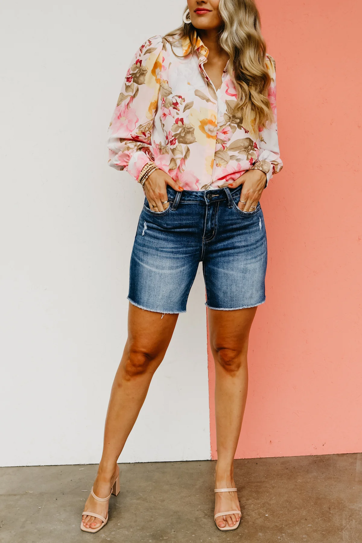 Vervet Denim | The Loretta Mid Rise Midi Shorts - FINAL SALE - Image 4