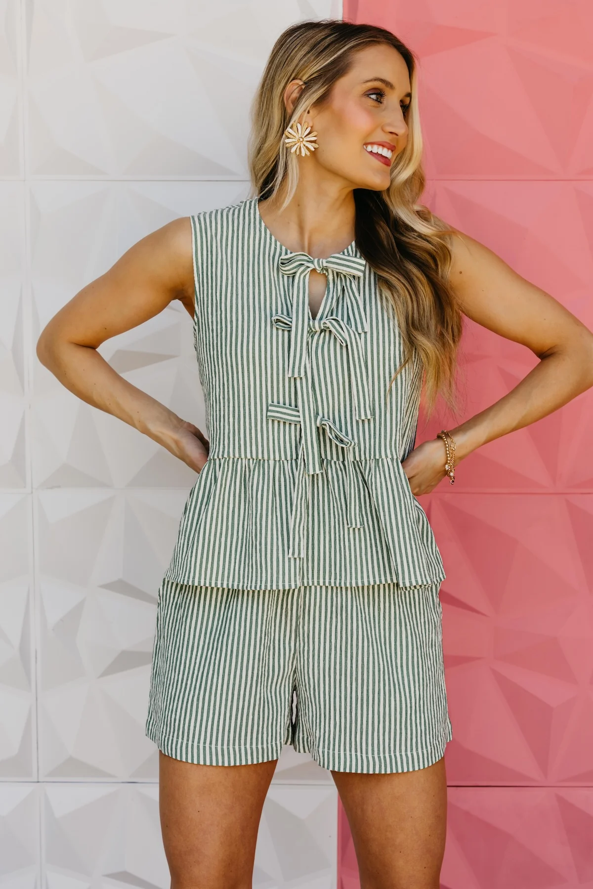 The Louis Stripe Tie Front Top - Image 4