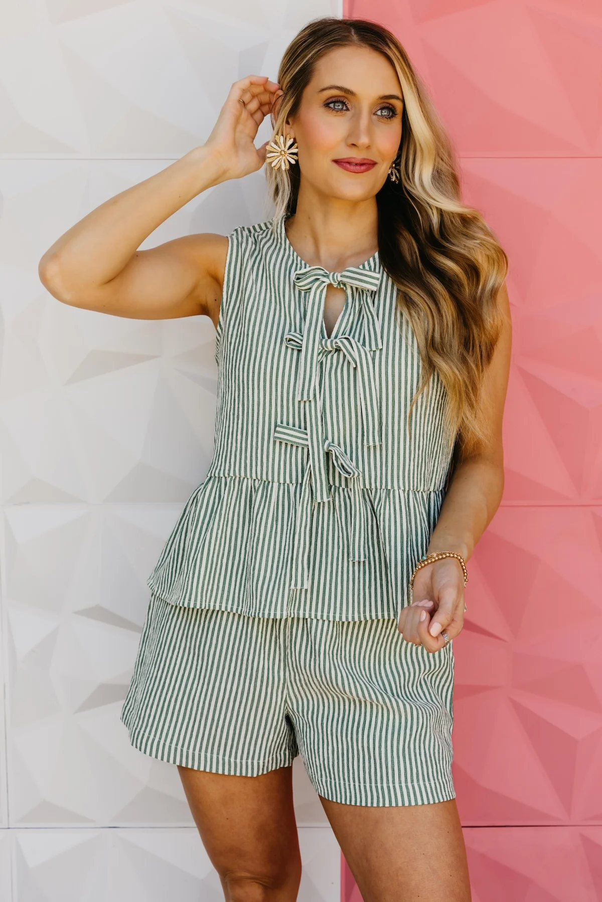 The Louis Stripe Tie Front Top - Image 5