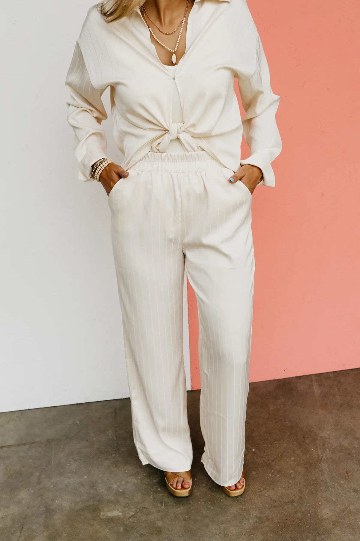 The Louise Stripe Wide Leg Pants - FINAL SALE