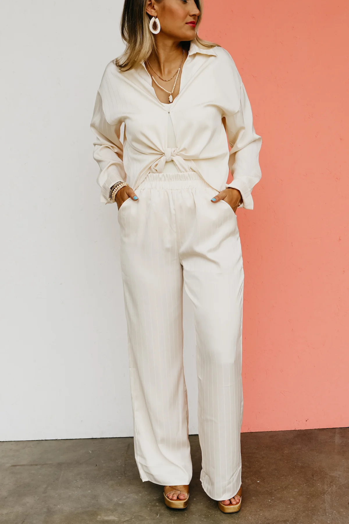The Louise Stripe Wide Leg Pants - FINAL SALE - Image 3