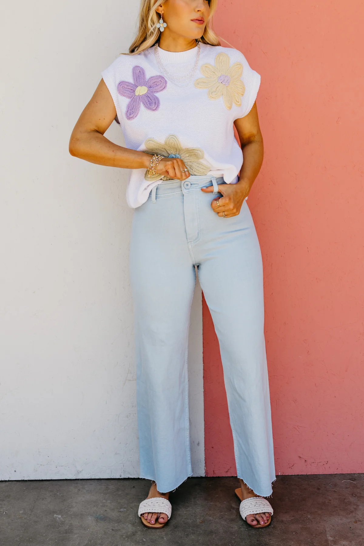 The Luciano Straight Wide Leg Denim Pants - Image 2