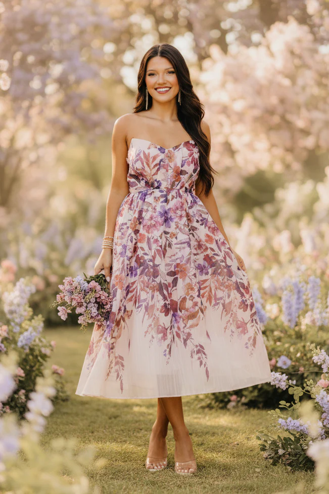 The Lydia Floral Midi Dress - Image 2