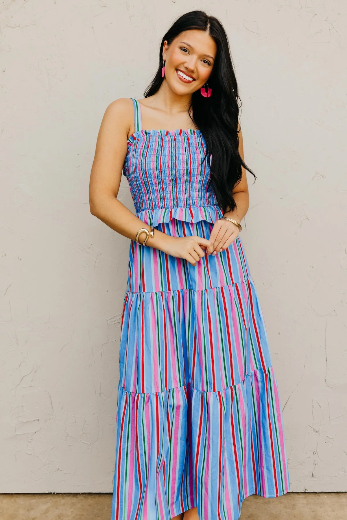 The Makayla Smocked Bodice Maxi Dress - Image 5