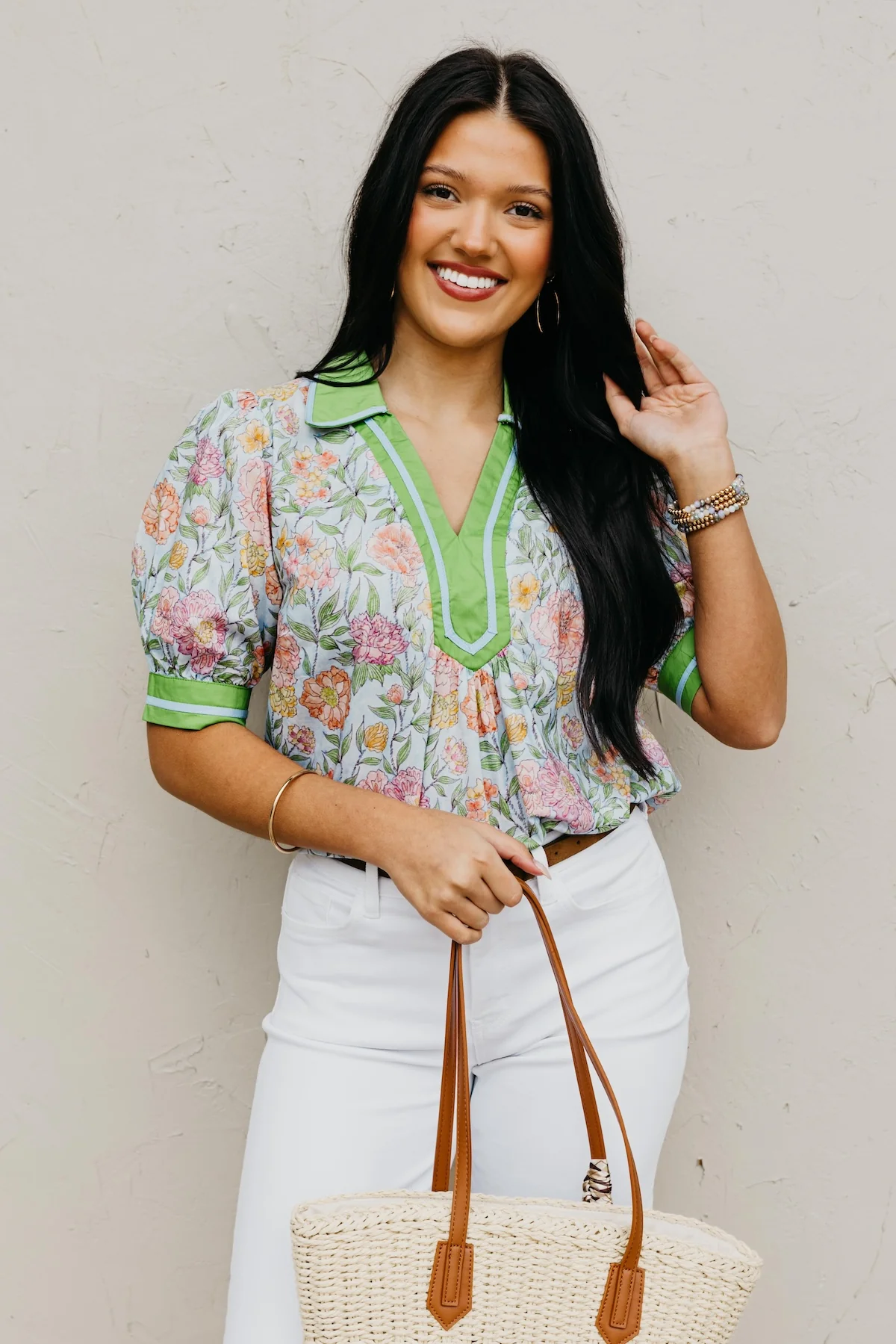 The Malia Floral Puff Sleeve Blouse
