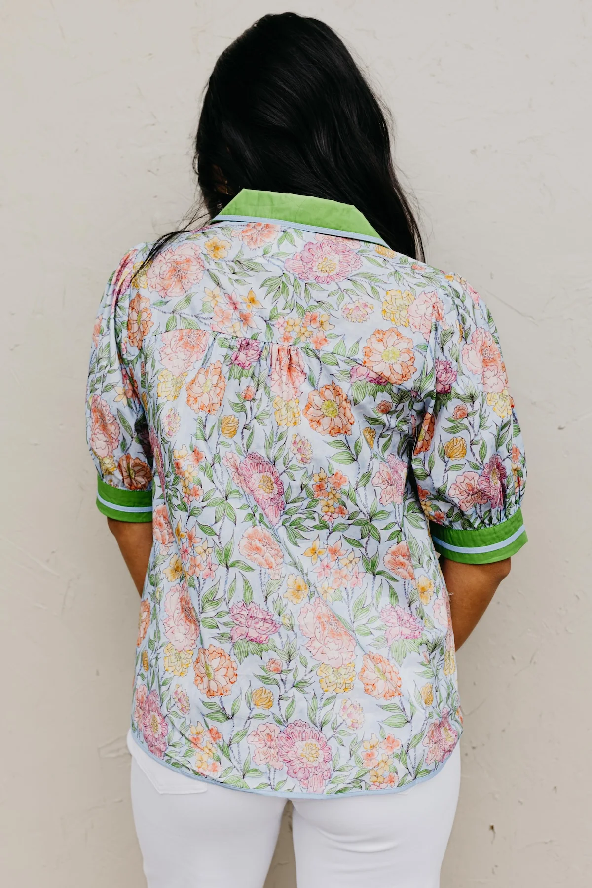 The Malia Floral Puff Sleeve Blouse - Image 10
