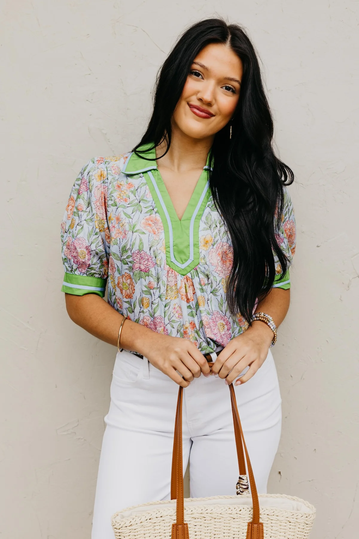 The Malia Floral Puff Sleeve Blouse - Image 3