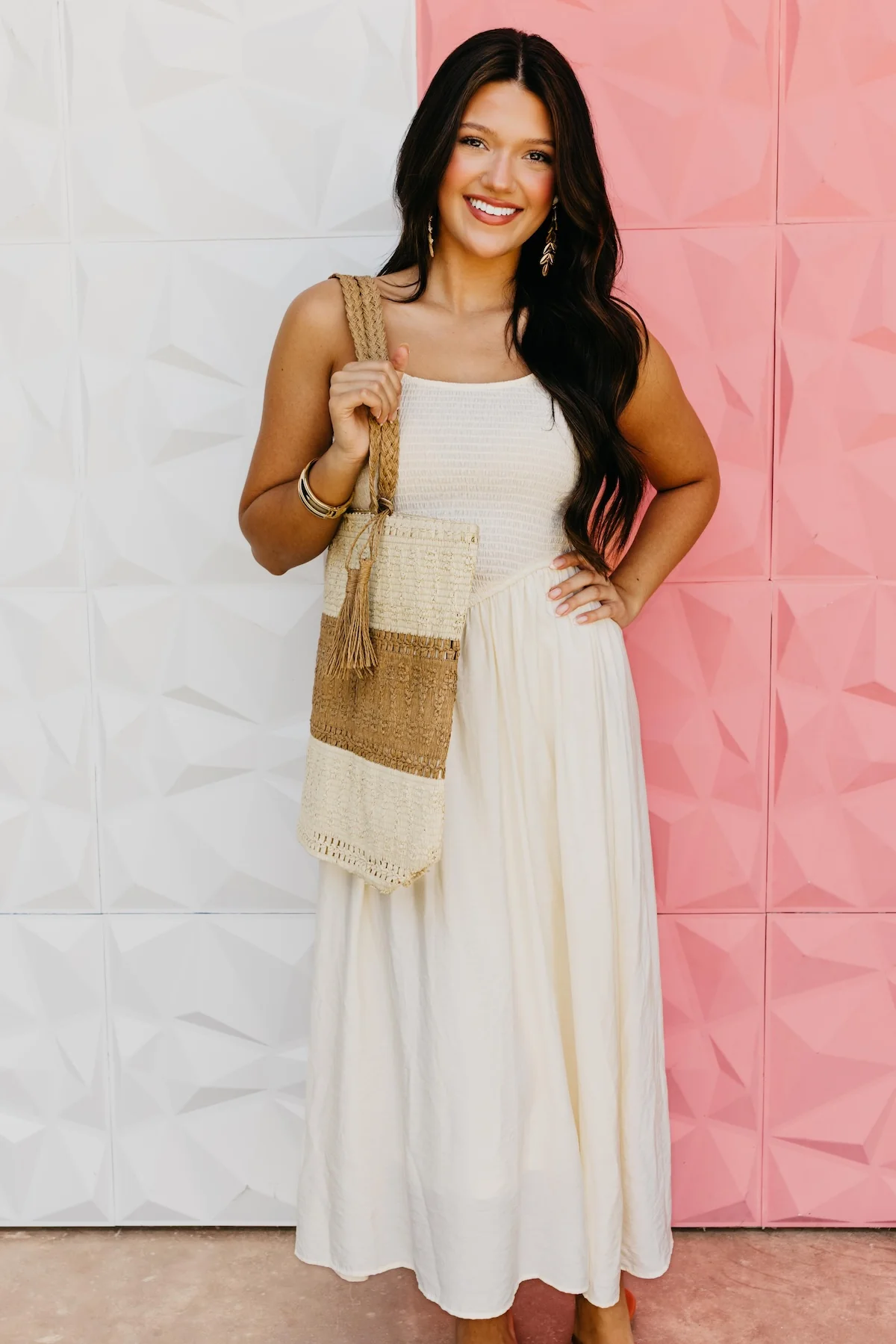 The Manuela Smocked Midi Dress - Image 2