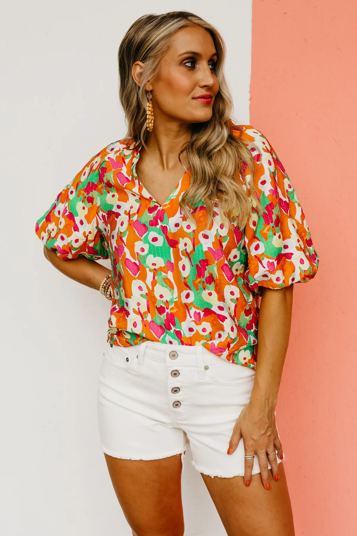 The Marcelo Puff Sleeve Floral Blouse - FINAL SALE - Image 5