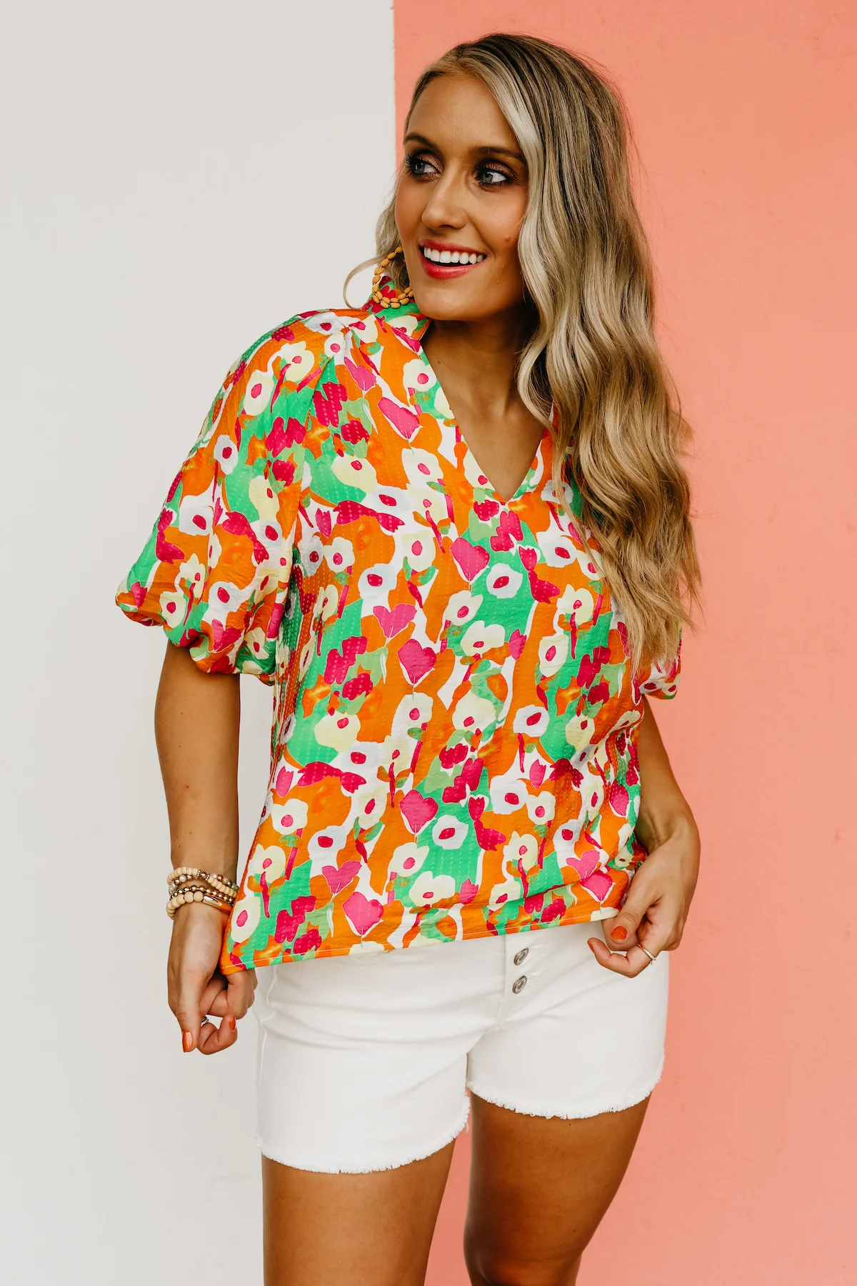 The Marcelo Puff Sleeve Floral Blouse - FINAL SALE - Image 9
