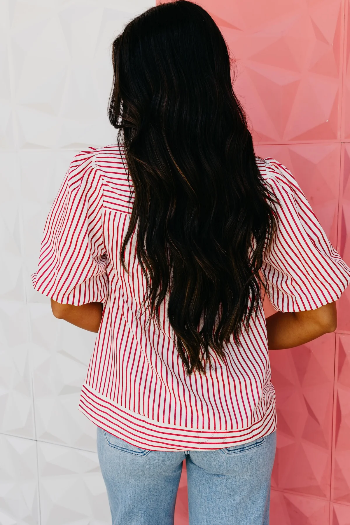 The Margot Stripe Woven Top - Image 9