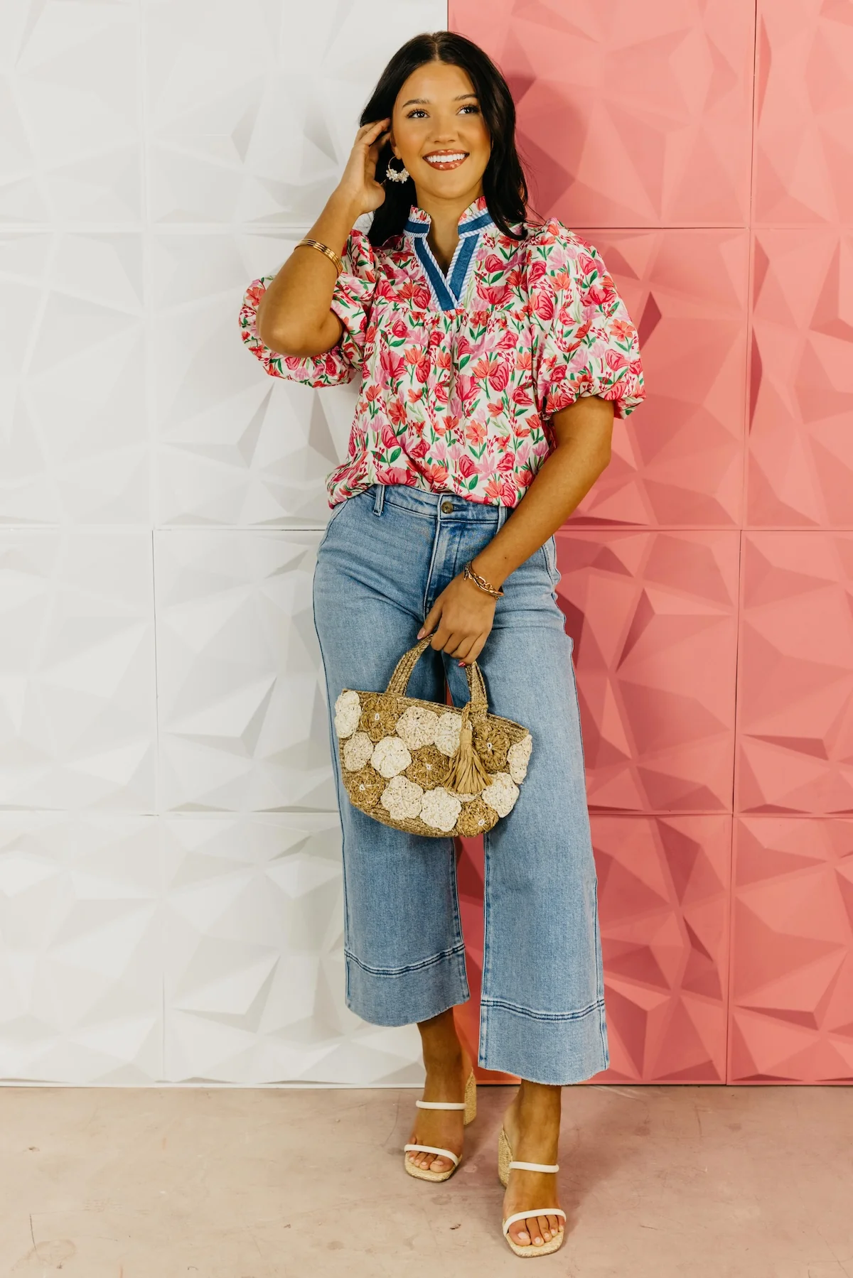 The Maris Floral Woven Top - Image 4