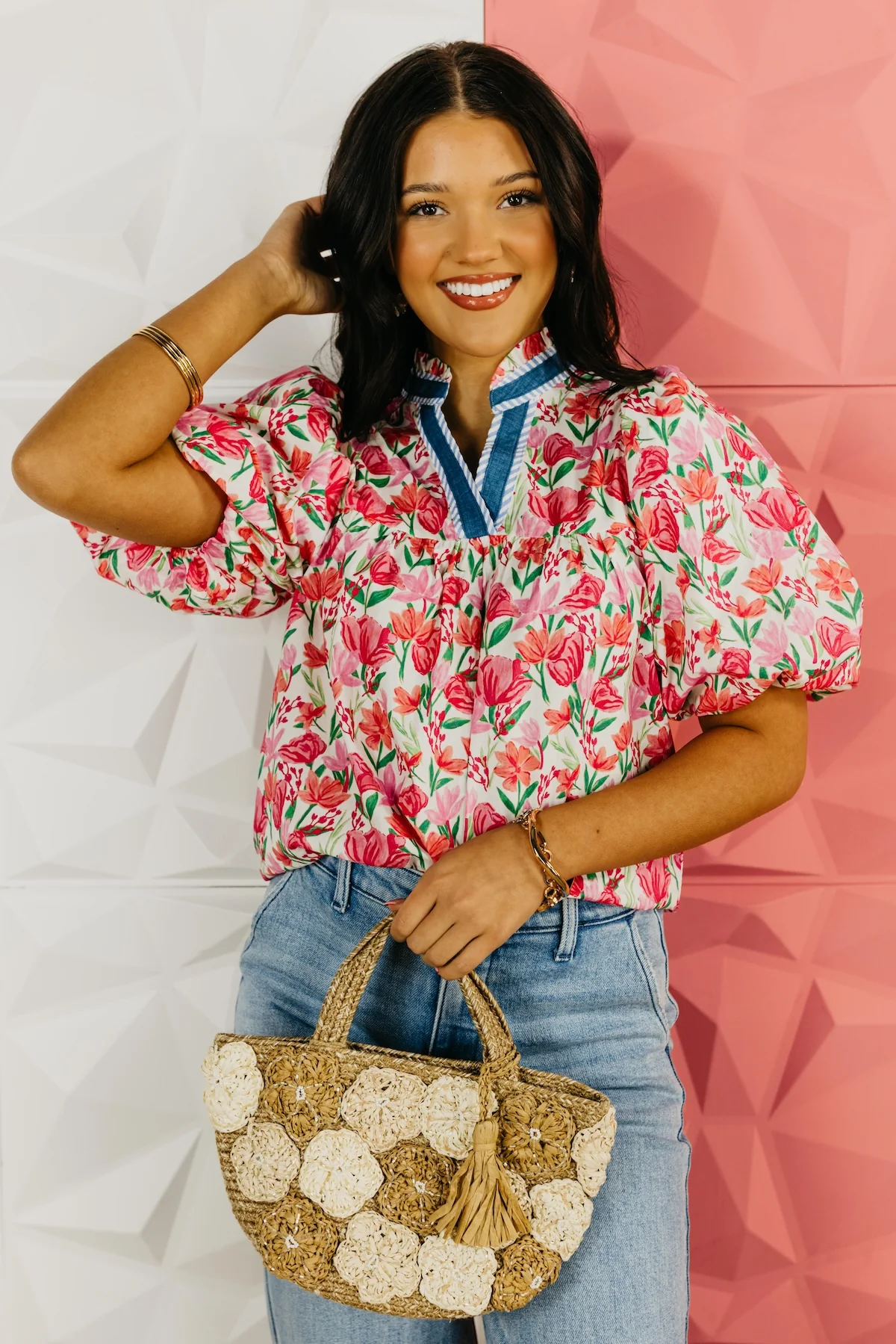 The Maris Floral Woven Top - Image 5