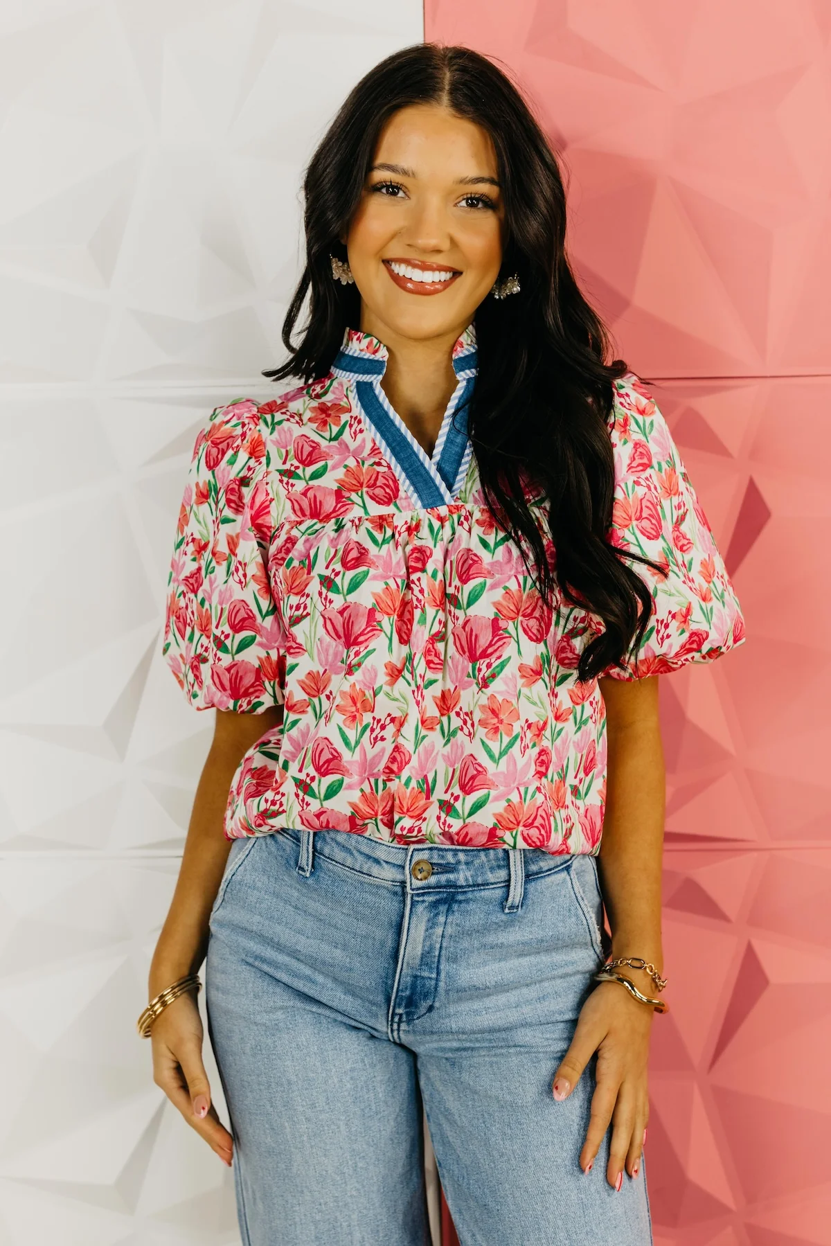 The Maris Floral Woven Top - Image 7