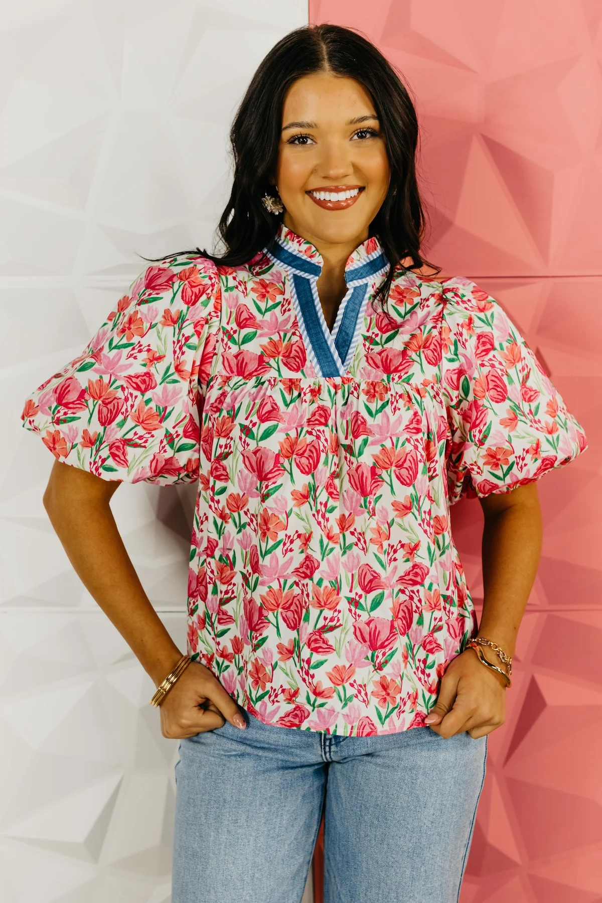 The Maris Floral Woven Top - Image 9