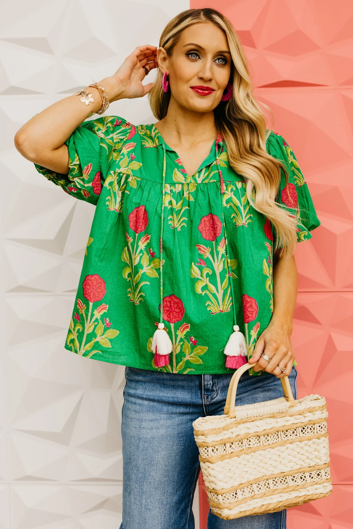 The Marley Puff Sleeve Floral Print Top - Image 3