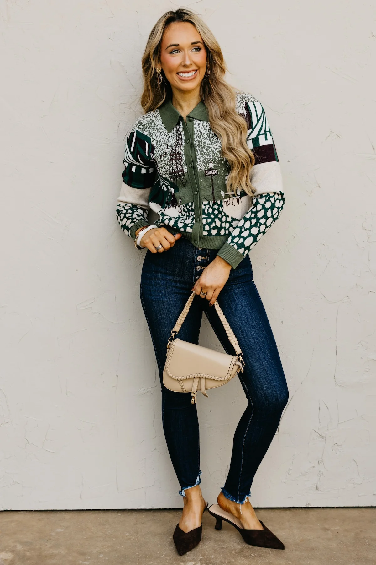 The Marsee Embroidered Jacquard Cardigan - Image 2