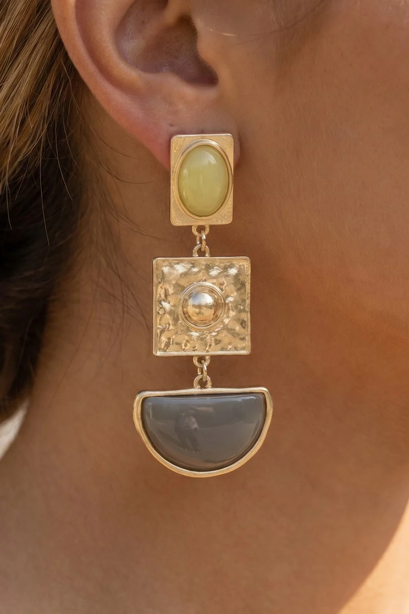 The Maryam Geo Drop Earring - Image 2