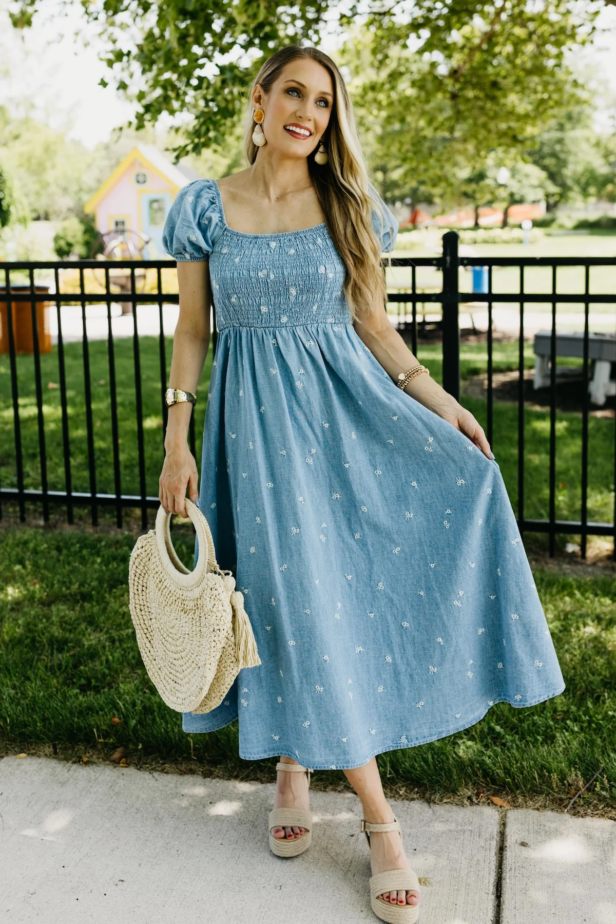 The Mathias Floral Embroidered Midi Dress - Image 5