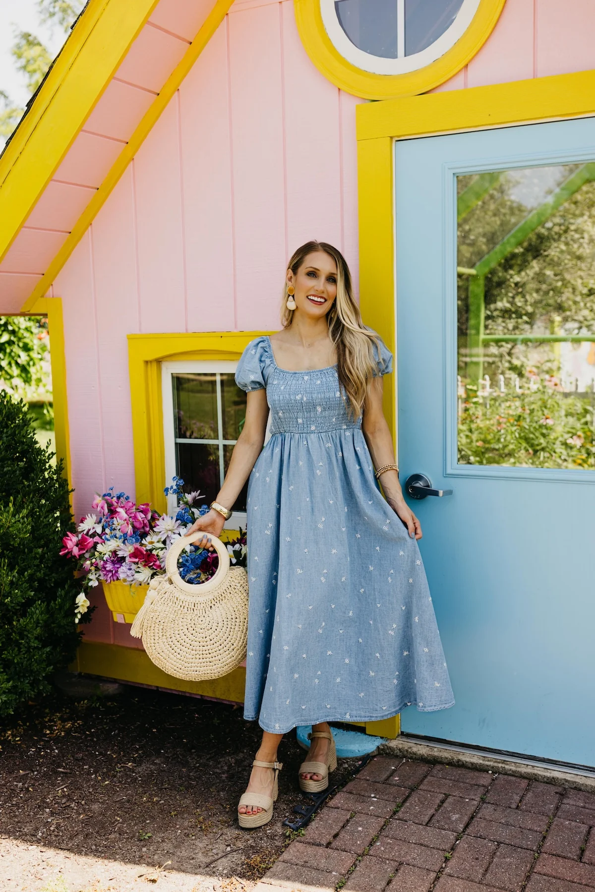 The Mathias Floral Embroidered Midi Dress - Image 6