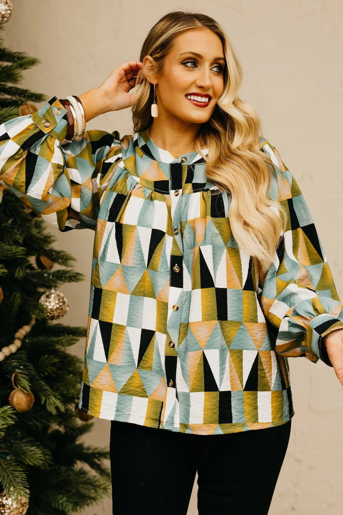 The Max Geo Print Blouse - Image 10