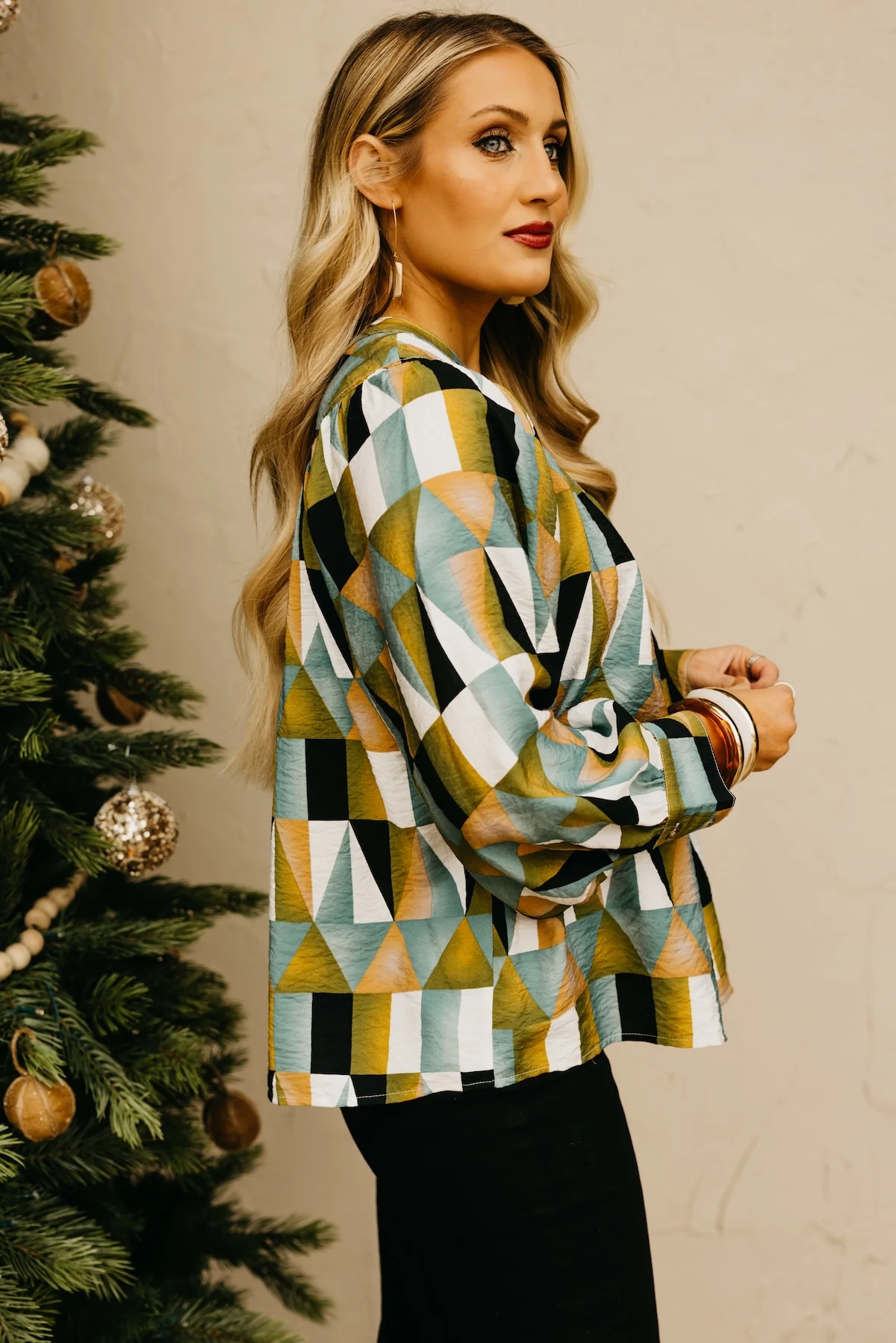 The Max Geo Print Blouse - Image 11
