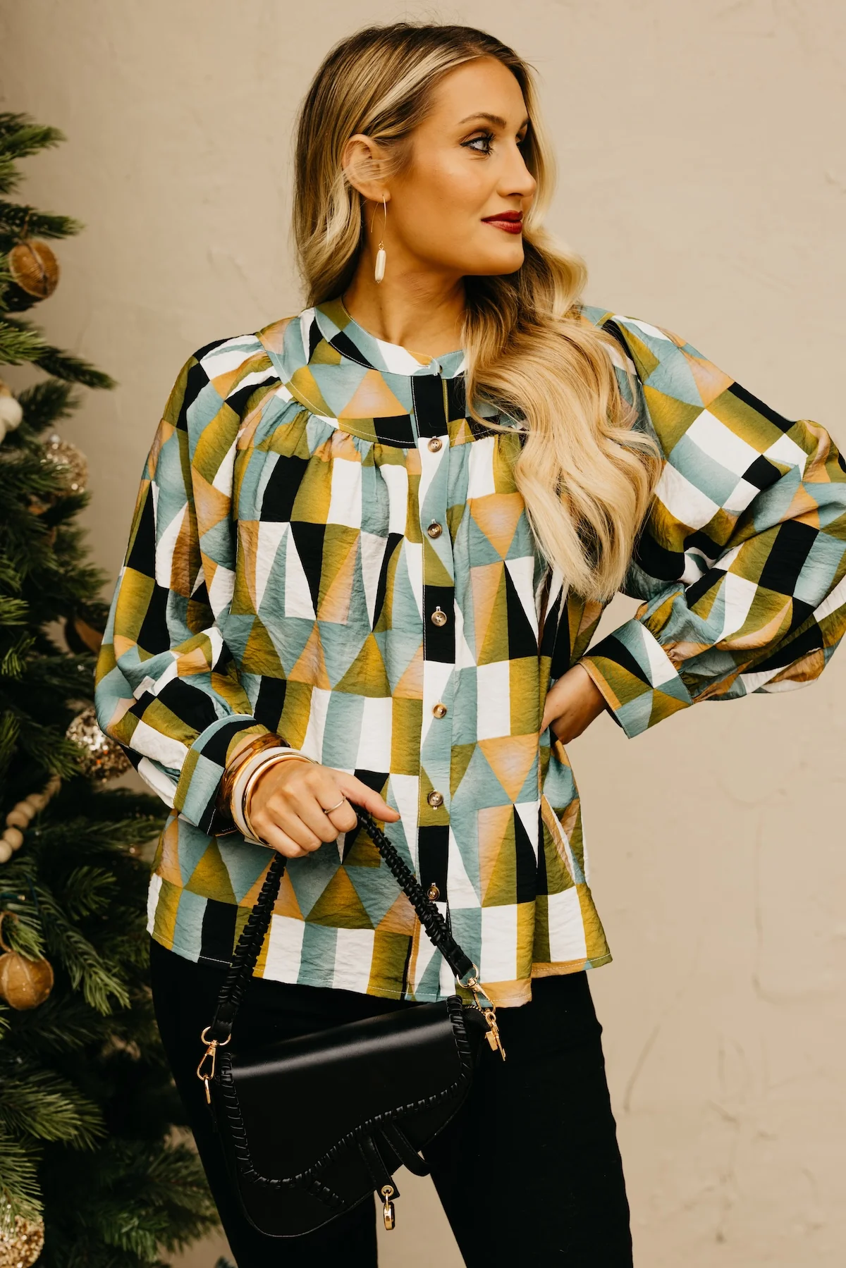The Max Geo Print Blouse - Image 3