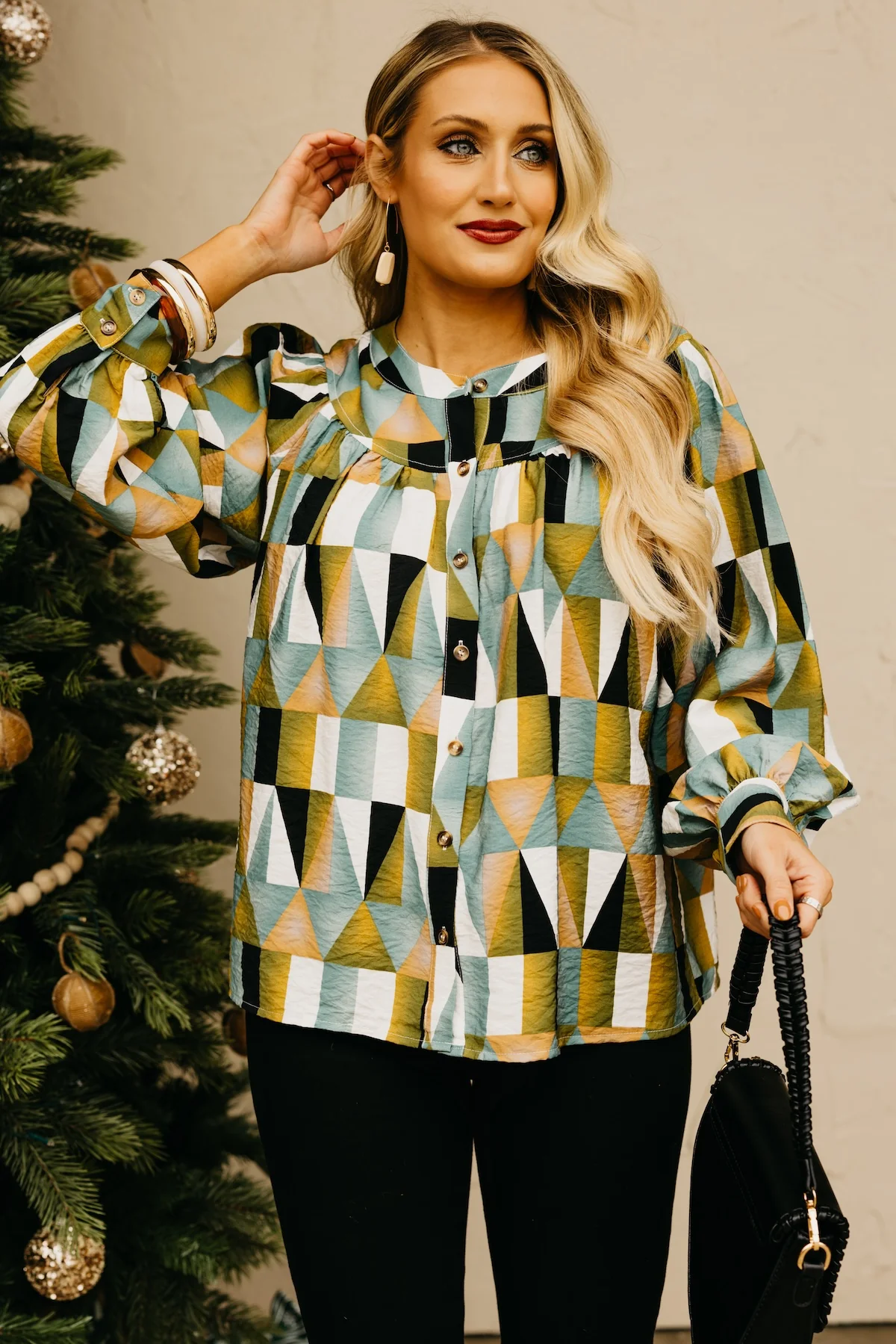 The Max Geo Print Blouse - Image 5