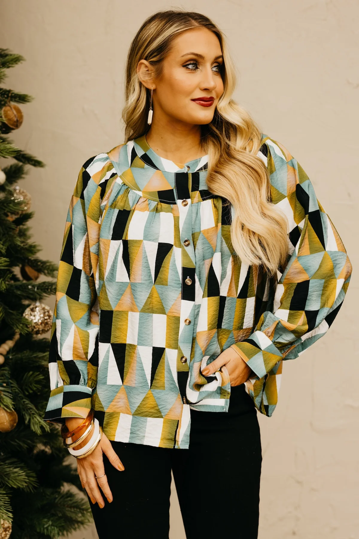 The Max Geo Print Blouse - Image 7