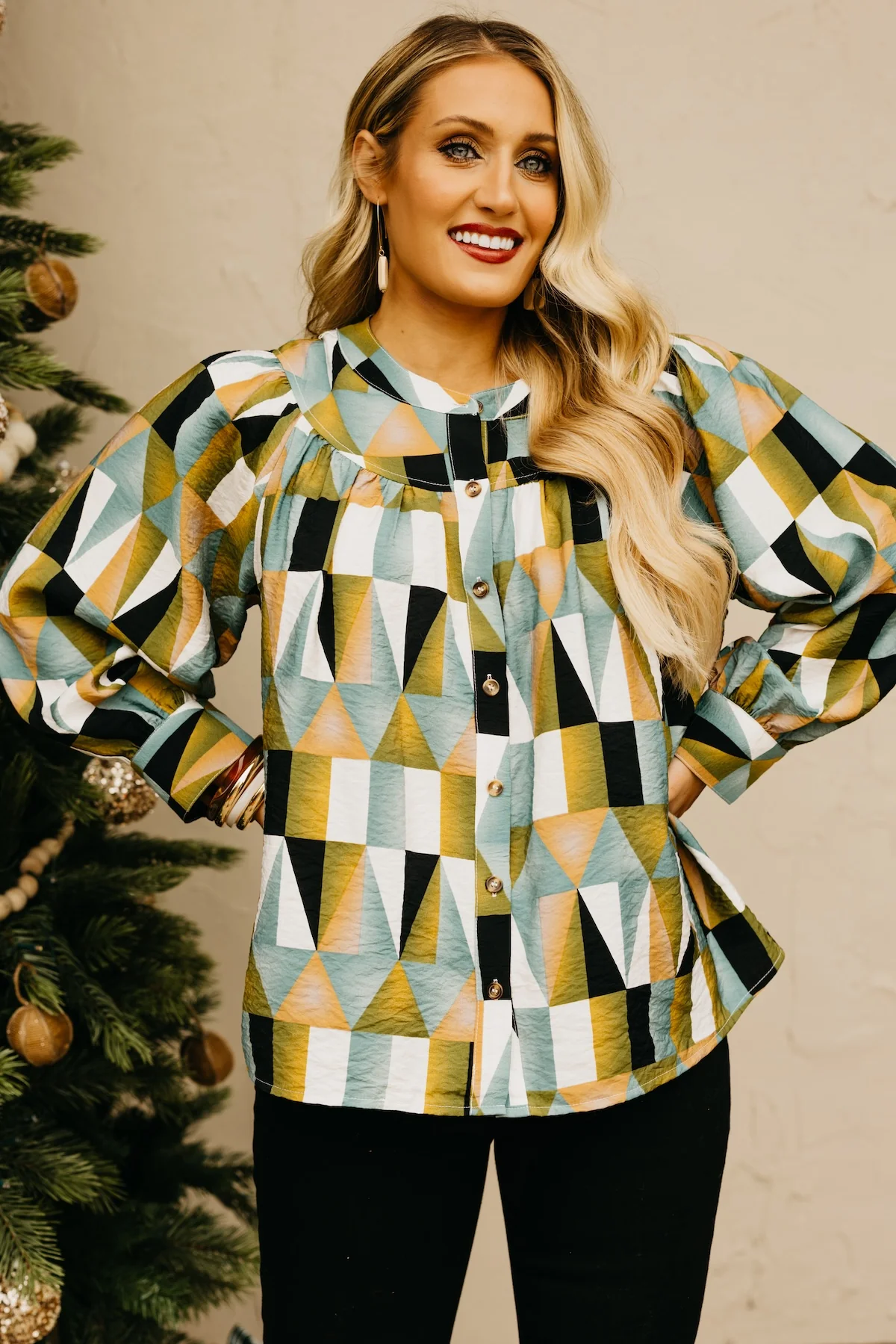 The Max Geo Print Blouse - Image 8