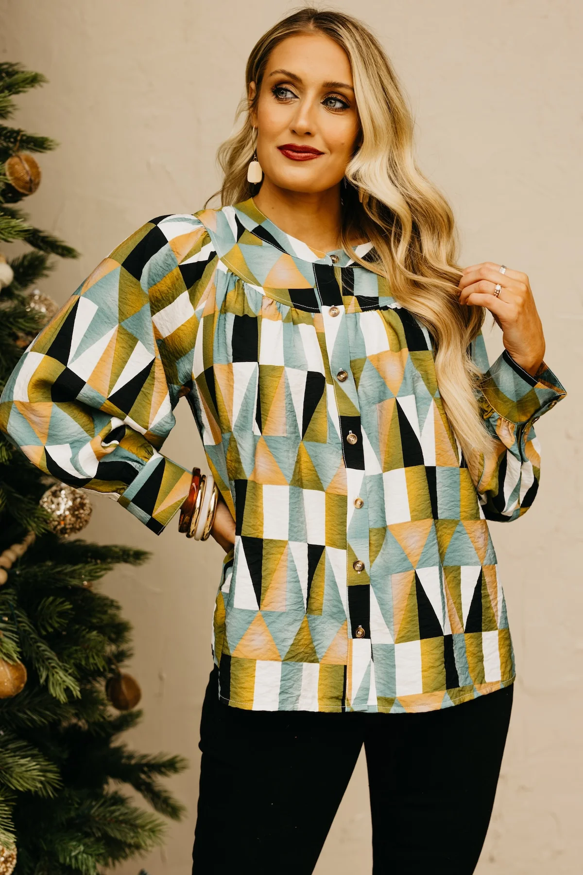 The Max Geo Print Blouse - Image 9