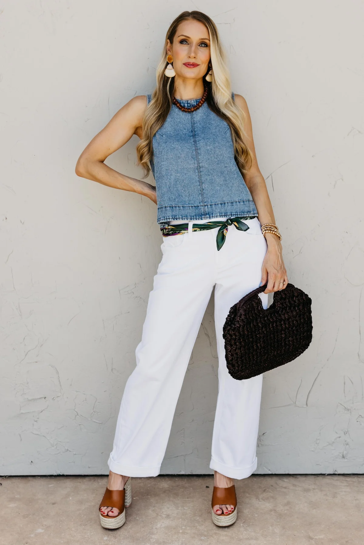 The Maximillian Button Back Chambray Top - Image 2
