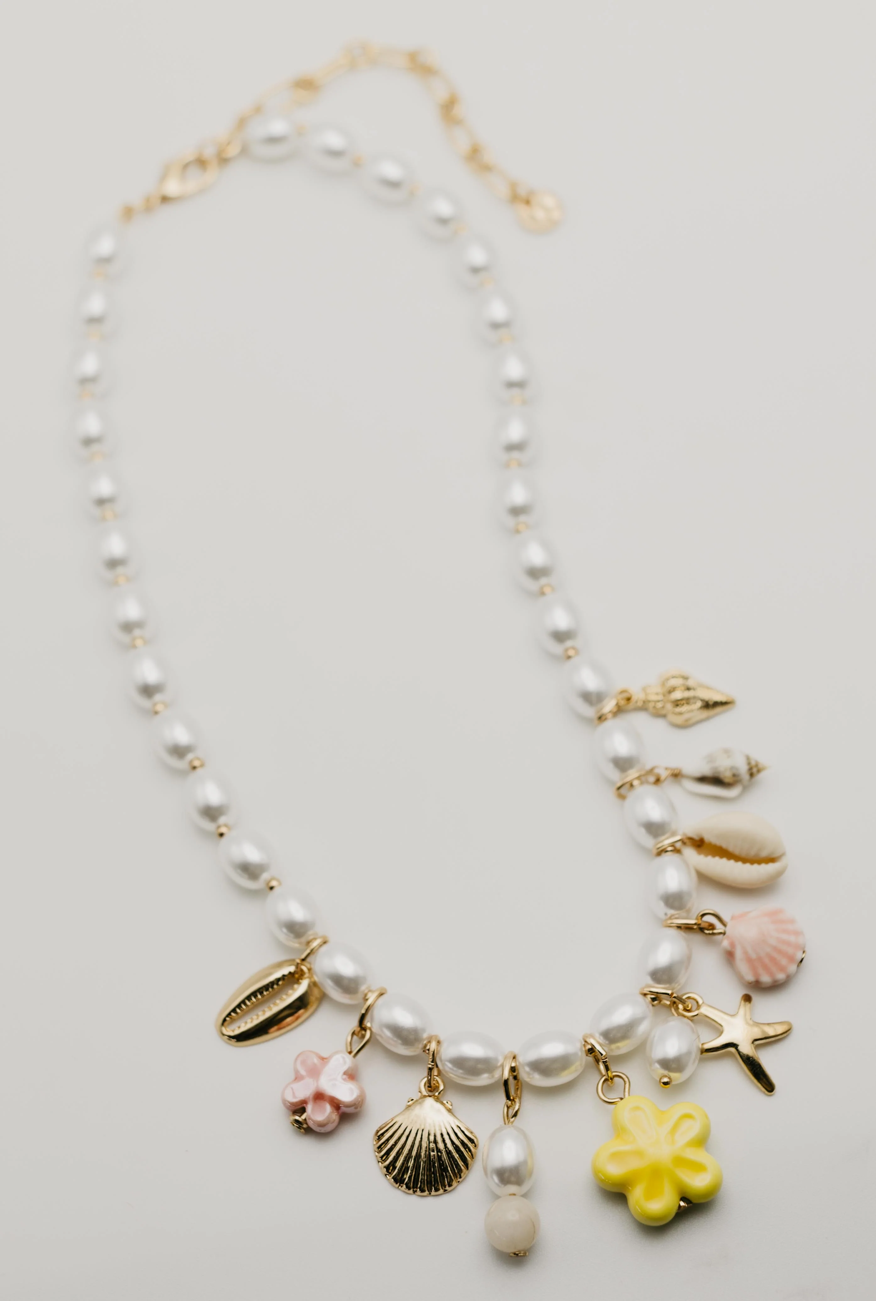 The Meredith Pearl Charm Necklace
