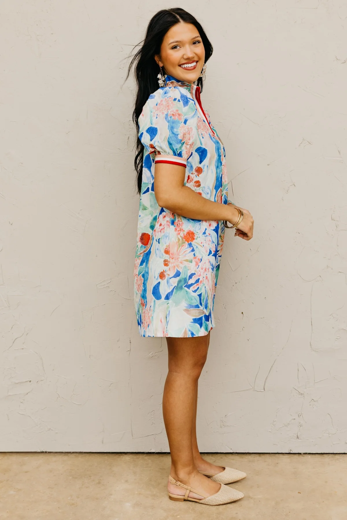 The Michelle Jacquard Floral Mini Dress - Image 10