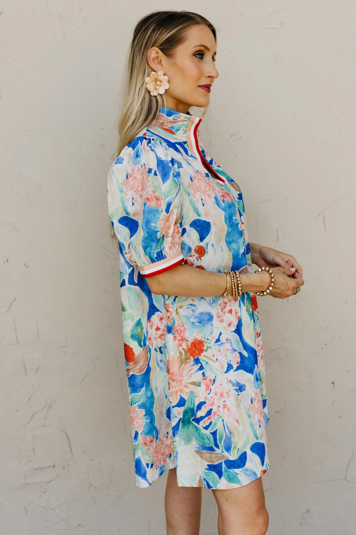 The Michelle Jacquard Floral Mini Dress - Image 18