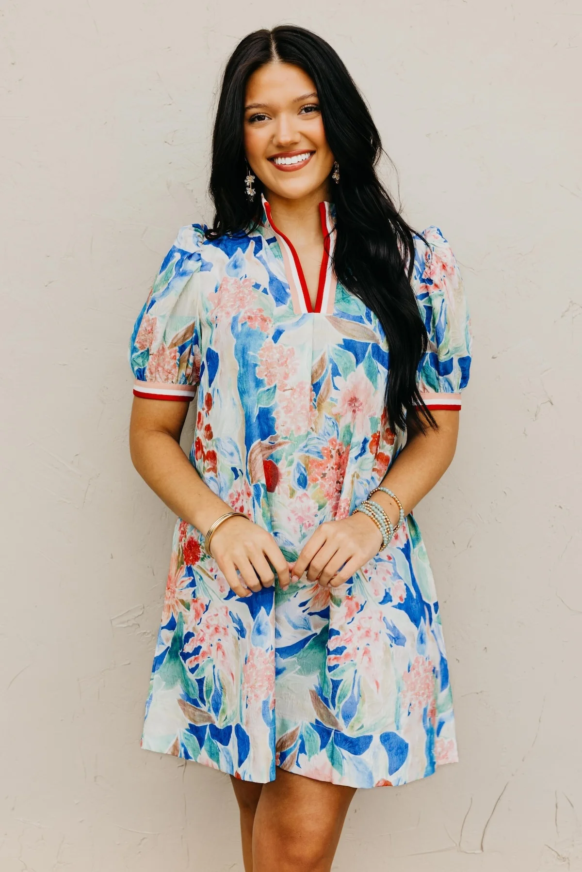 The Michelle Jacquard Floral Mini Dress - Image 6