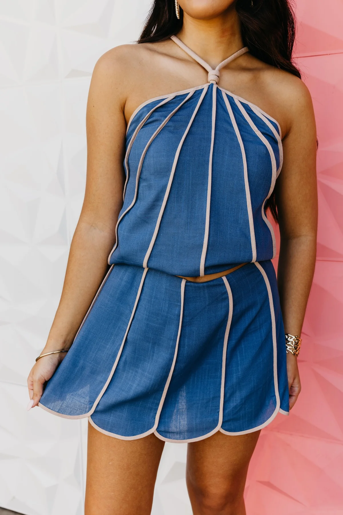 The Mikayla Shell Panel Mini Skort