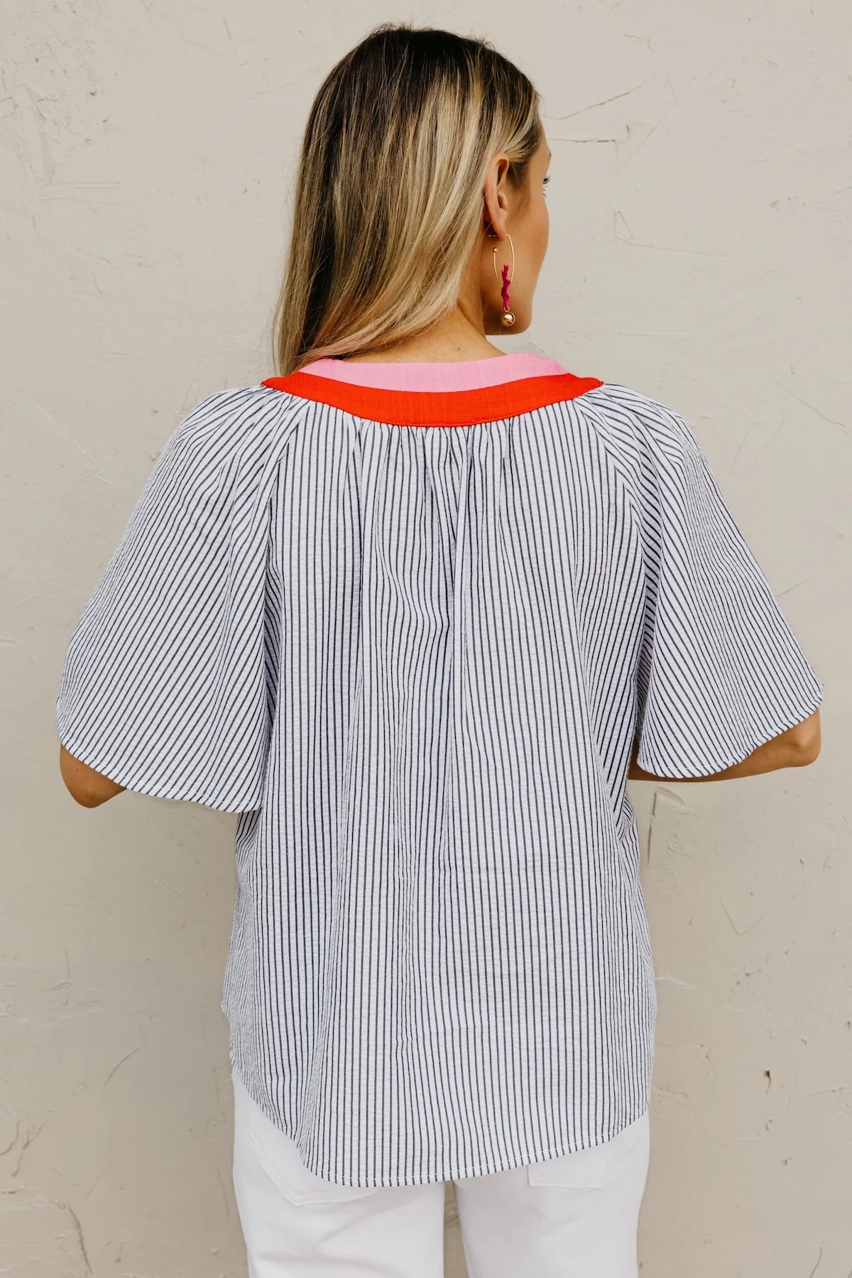 The Mila Striped Contrast Top - Image 11